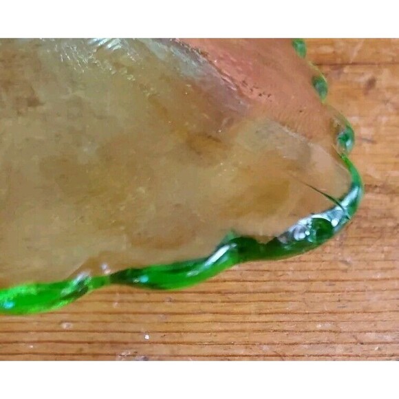 3 LE Smith & Rose Trellis Green Glass Square Pedestal Cake Stands Handmade USA - Picture 16 of 16